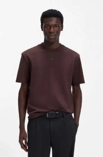 Relaxed-fit cotton-jersey T-shirt with logo print