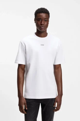 Relaxed-fit cotton-jersey T-shirt with logo print