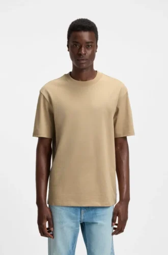 Relaxed-fit cotton-jersey T-shirt with logo print