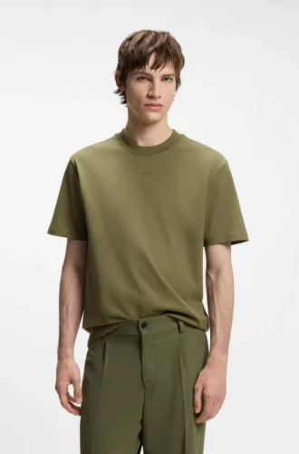Relaxed-fit cotton-jersey T-shirt with logo print