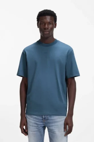 Relaxed-fit cotton-jersey T-shirt with logo print