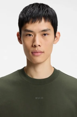 Relaxed-fit cotton-jersey T-shirt with logo print