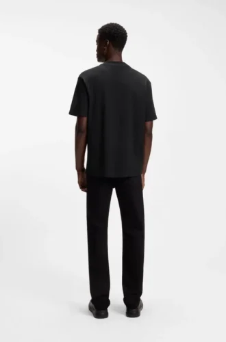 Relaxed-fit cotton-jersey T-shirt with logo print