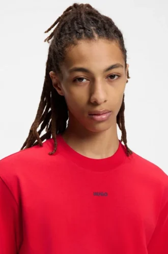 Relaxed-fit cotton-jersey T-shirt with logo print