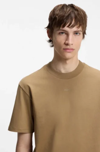 Relaxed-fit cotton-jersey T-shirt with logo print