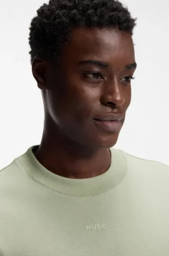 Relaxed-fit cotton-jersey T-shirt with logo print
