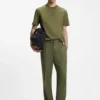 Relaxed-fit cotton-jersey T-shirt with logo print