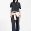 Relaxed-fit cropped blouse in lightweight denim Relaxed-fit cropped blouse in lightweight denim