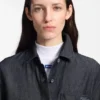 Relaxed-fit cropped blouse in lightweight denim Relaxed-fit cropped blouse in lightweight denim