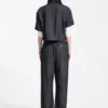 Relaxed-fit cropped blouse in lightweight denim Relaxed-fit cropped blouse in lightweight denim