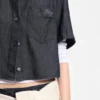 Relaxed-fit cropped blouse in lightweight denim Relaxed-fit cropped blouse in lightweight denim