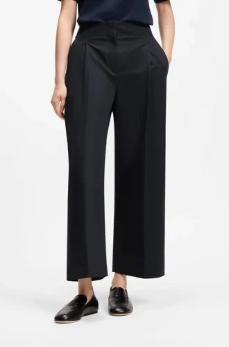 Relaxed-fit culottes in stretch cotton