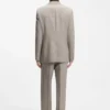 Relaxed-fit double-breasted blazer with micro pattern Relaxed-fit double-breasted blazer with micro pattern