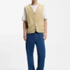 Relaxed-fit gilet in mercerized cotton