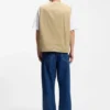 Relaxed-fit gilet in mercerized cotton