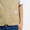 Relaxed-fit gilet in mercerized cotton