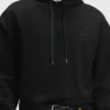 Relaxed-fit hoodie in mercerised cotton