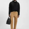 Relaxed-fit hoodie in mercerised cotton