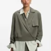 Relaxed-fit jacket in Japanese crepe