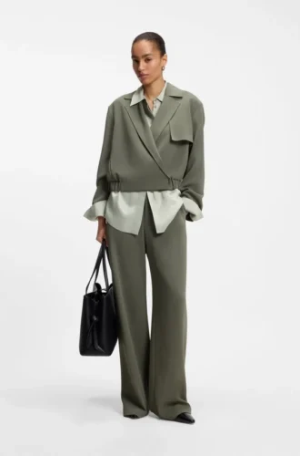 Relaxed-fit jacket in Japanese crepe