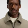 Relaxed-fit jacket in stretch fabric with wing collar Relaxed-fit jacket in stretch fabric with wing collar