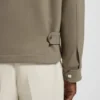 Relaxed-fit jacket in stretch fabric with wing collar Relaxed-fit jacket in stretch fabric with wing collar
