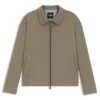 Relaxed-fit jacket in stretch fabric with wing collar Relaxed-fit jacket in stretch fabric with wing collar