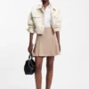 Relaxed-fit jacket in washed ecru denim