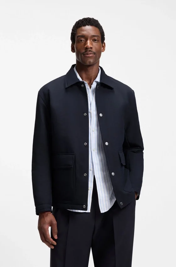 Relaxed-fit jacket in water-repellent peached fabric Relaxed-fit jacket in water-repellent peached fabric