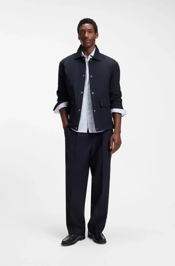 Relaxed-fit jacket in water-repellent peached fabric Relaxed-fit jacket in water-repellent peached fabric