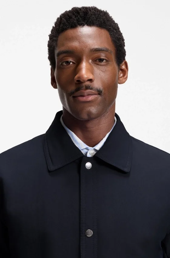 Relaxed-fit jacket in water-repellent peached fabric Relaxed-fit jacket in water-repellent peached fabric