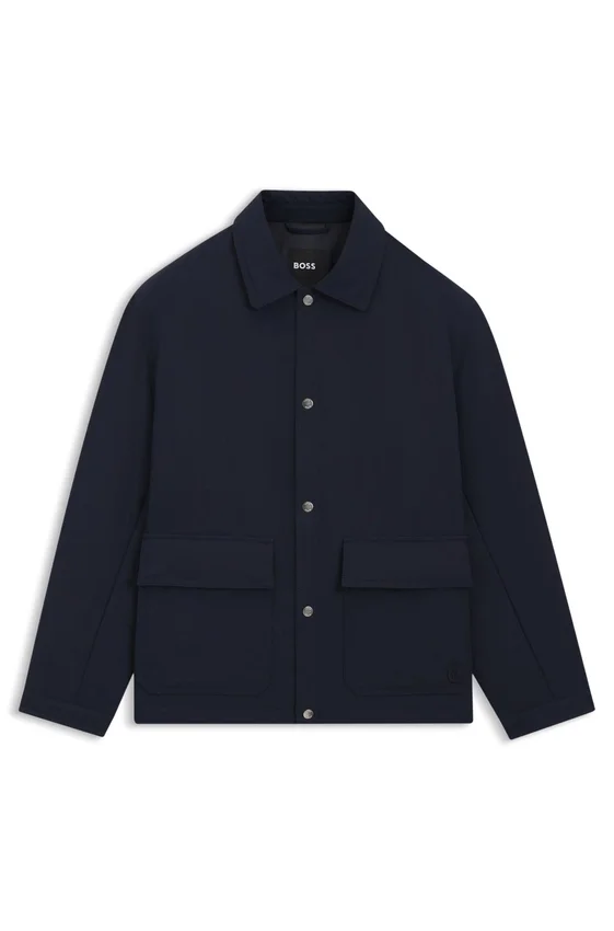 Relaxed-fit jacket in water-repellent peached fabric Relaxed-fit jacket in water-repellent peached fabric