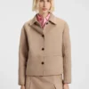 Relaxed-fit jacket with button front