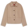 Relaxed-fit jacket with button front