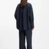 Relaxed-fit overshirt in denim-look tweed