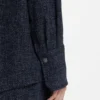 Relaxed-fit overshirt in denim-look tweed