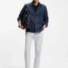 Relaxed-fit overshirt in Italian-made linen twill