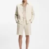Relaxed-fit overshirt in Italian-made linen twill