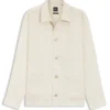 Relaxed-fit overshirt in Italian-made linen twill