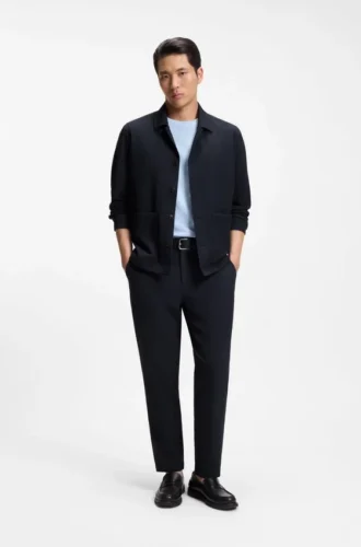 Relaxed-fit overshirt in performance seersucker Relaxed-fit overshirt in performance seersucker