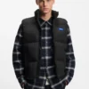 Relaxed-fit padded vest with logo badge