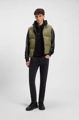 Relaxed-fit padded vest with logo badge Relaxed-fit padded vest with logo badge