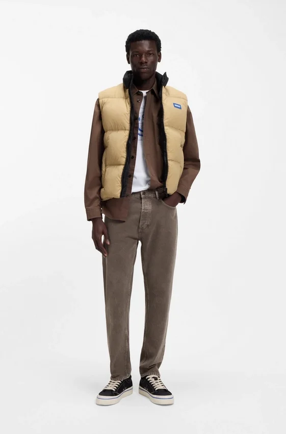 Relaxed-fit padded vest with logo badge Relaxed-fit padded vest with logo badge