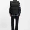 Relaxed-fit padded vest with logo badge