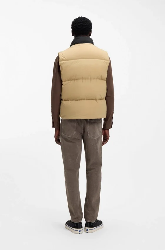 Relaxed-fit padded vest with logo badge Relaxed-fit padded vest with logo badge