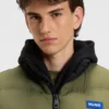 Relaxed-fit padded vest with logo badge