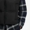 Relaxed-fit padded vest with logo badge