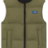 Relaxed-fit padded vest with logo badge