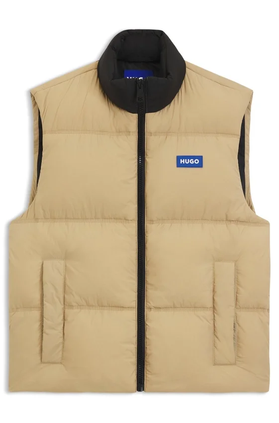 Relaxed-fit padded vest with logo badge Relaxed-fit padded vest with logo badge