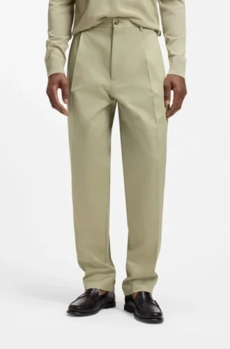 Relaxed-fit pants in cotton twill